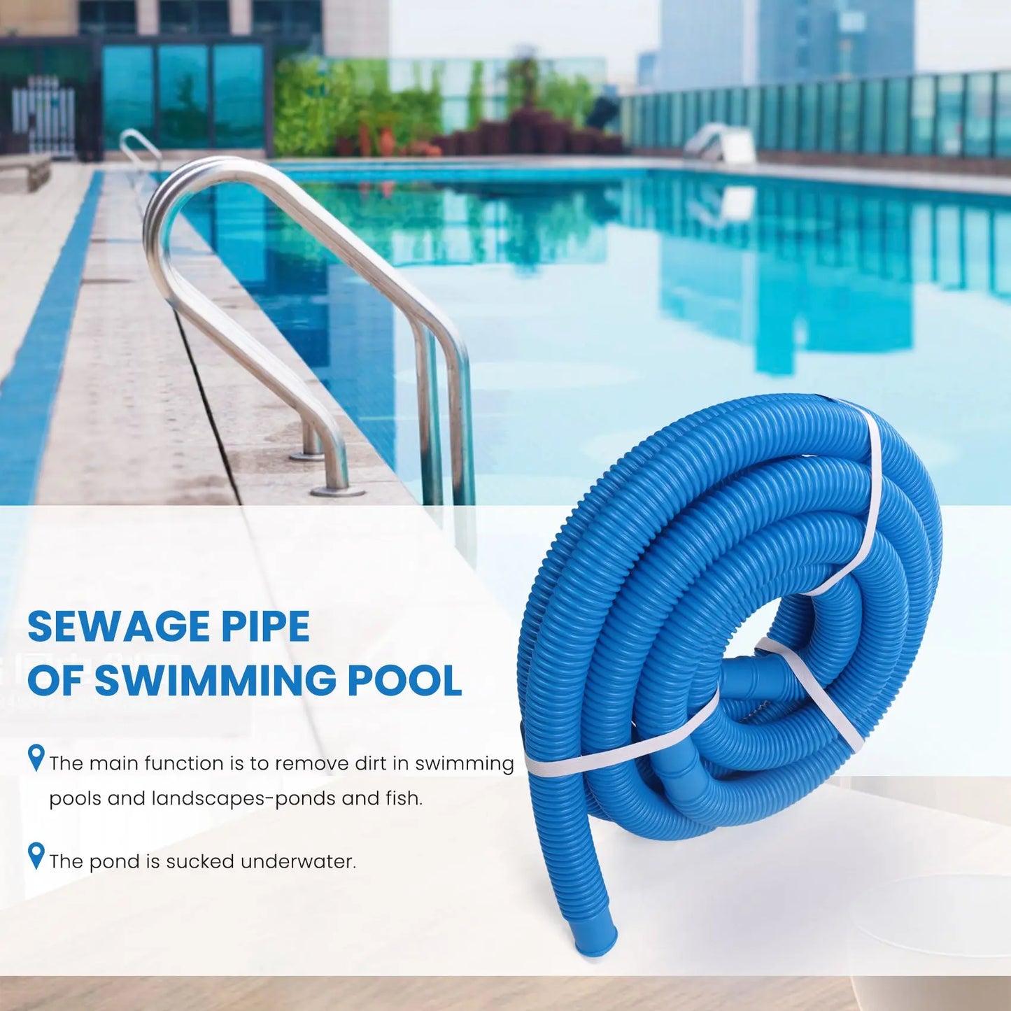 6. Swimming Pool Vacuum Cleaner Hose Suction Swimming Replacement Pipe Pool Cleaner Tool Swimming Pool Cleaning Hose